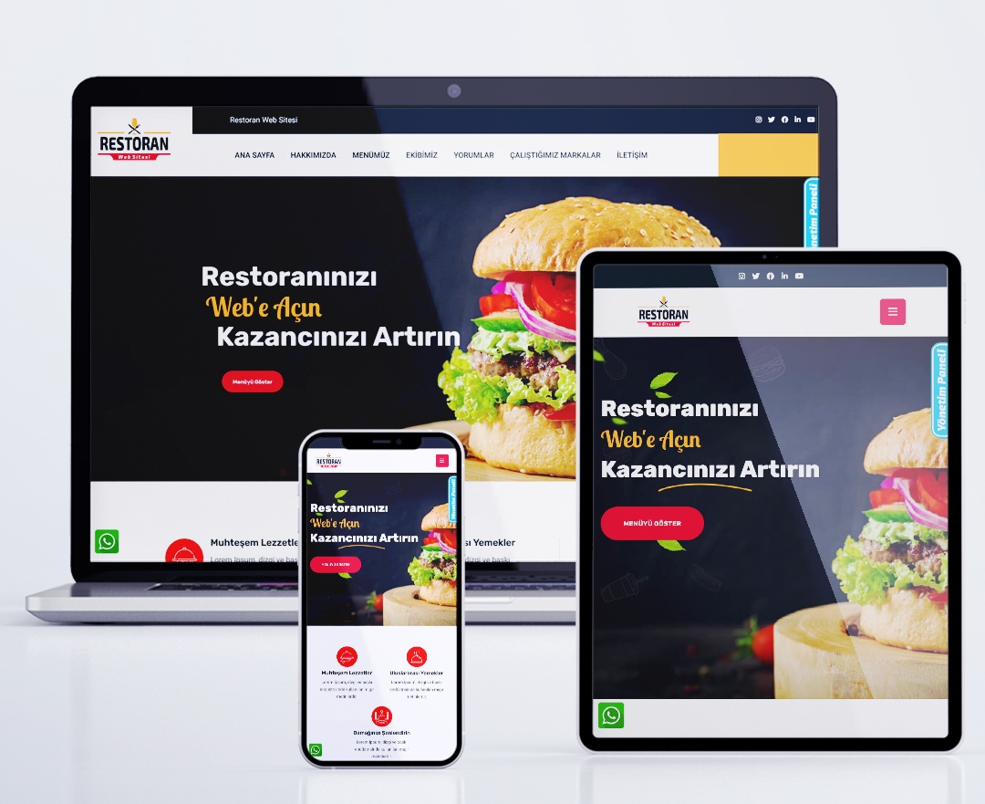 TemizWeb - Restoran Web Sitesi - QR Code Menü Özellikli Restoran Web Sitesi 035
